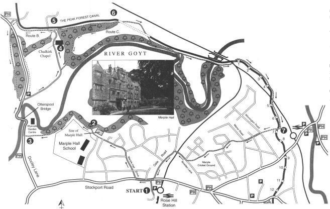 Map of Walk No. 4 - Chadkirk