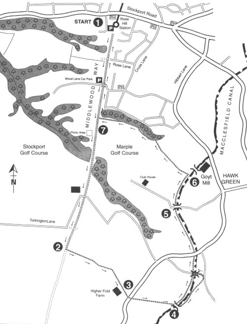 Map for Walk No. 5 - From Way to Cut