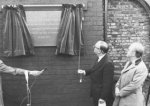 Plaque unveiled by Dennis Howell MP
