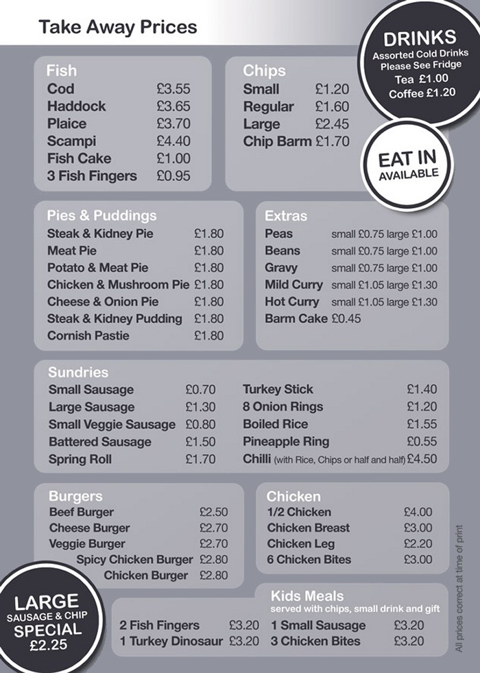 Whittakers Fish Bar Marple Traditional English Fish and Chips