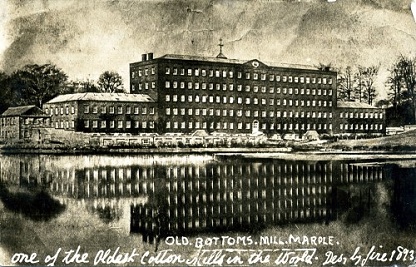 Rear view of Mellor Mill and the mill pond