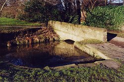 The bridge into Memorial Park