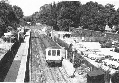 The 12.20 d.m.u. from Manchester Piccadilly to New Mills calls on 12th September 1978.