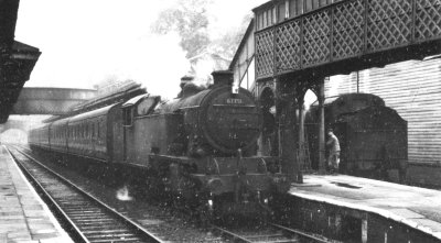 Steam age commuter rush hour operating at Marple on 20th September 1958.