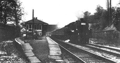 The latter days of steam at Marple. B.R. Standard Class 5 4.6.0 heads a train of empty stock for a return Belle Vue