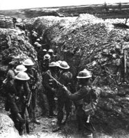 Preparing to "hop the bags" outside Beaumont Hamel. 1st Battalion, Lancashire Fusliers. 1-Jul-1916